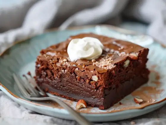 Brownie recept med seg kant och mjuk, chokladig mitt